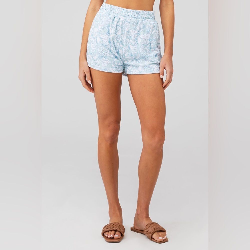 Araminta James Women's La Mar Blue & White Terry Short Size XS
